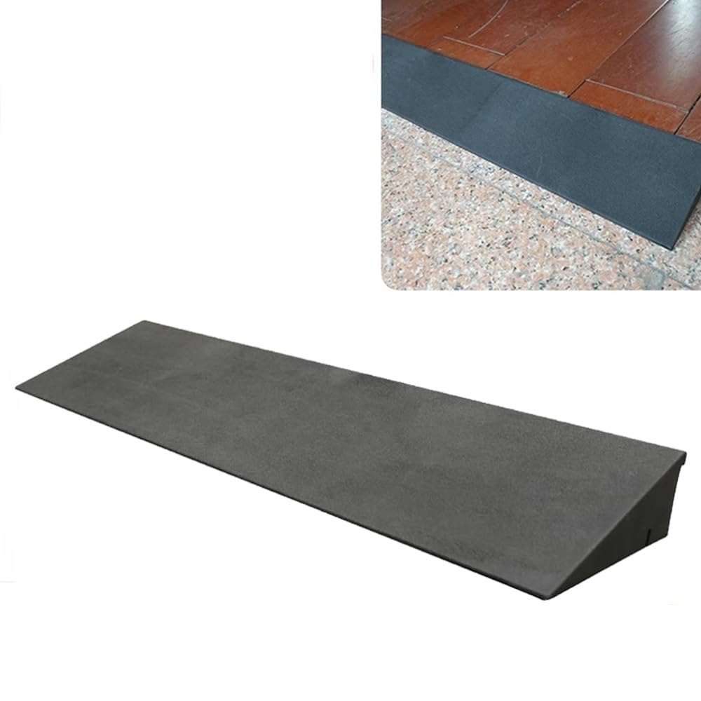 Rampe D'Accès en Caoutchouc, Rampe De Seuil Portable 1-6cm Hauteur, Rampe De Trottoir pour Voiture, Fauteuil Roulant, Camping-Car(50 * 16 * 6cm/19.7 * 6.3 * 2.4in)