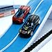 4 Pack Flexible Track Compatible Toy Cars - 2 Pull Back & 2 Push Cars with Twistable Body for Sharp Turns, Mini Race Cars, Durable Toy Vehicles for All Soft Track Racing & Stunts