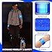 Halloscume 12 Pcs Reflective Arm Bands 15.75 in Reflective Snap Bands Slap Bracelets High Visibility Safety Ankle Strips for Night Walking Cycling Running Jogging Hiking(Blue)