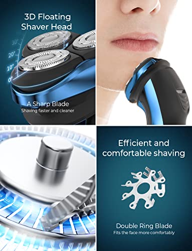 CITHOT Electric Razor Shavers for Men Rechargeable with Pop-up Trimmer IPX7 Waterpfoof Travel Lock - Image 2