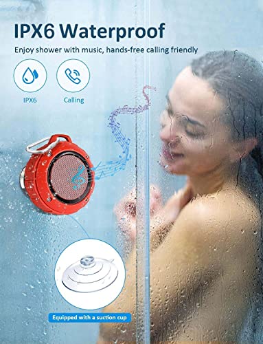 Image of Kunodi Outdoor Waterproof Bluetooth Speaker, Wireless Portable Mini Shower Travel Speaker with Subwoofer, Enhanced Bass, Built in Mic for Sports, Pool, Beach, Hiking, Camping
