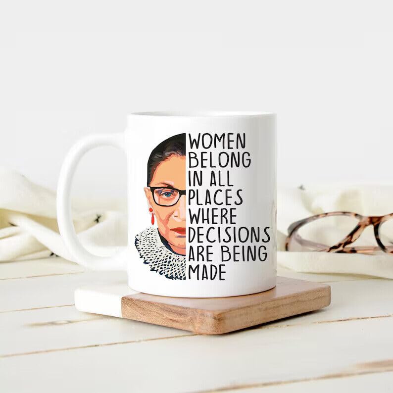 uniqx Ruth Bader Ginsburg Mug, RBG Mug, Ruth Bader Ginsburg, Ruth Bader Ginsburg Printed Coffee and Tea Ceramic Mug- 320 ML Ceramic Coffee Mug 6964