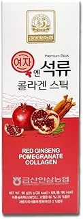 Korean Beauty Baekje Geumsan Women's Pomegranate Collagen Jelly Stick 5.1oz / 6 Count (1 Pack)