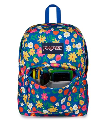 Image of JanSport SuperBreak One Backpack - Durable, Lightweight Bag with 1 Main Compartment, Front Utility Pocket with Built-in Organizer, Premium Backpack, Flower Market