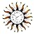HOBYLUBY 13'' Sun Outdoor Clock Silent Non-Ticking, Outdoor Wall Clock Decor for Patio, Living Room, Home Decorations