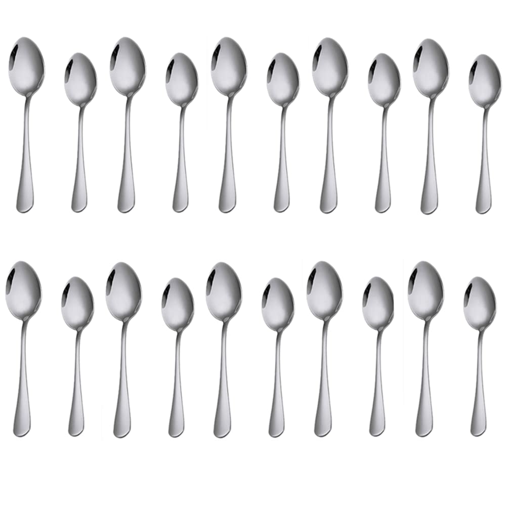 8 Petites Cuillères Inox 7,3cm - Pour Pots épices, Miel, Sucre - Cuillères Miniatures Pratiques