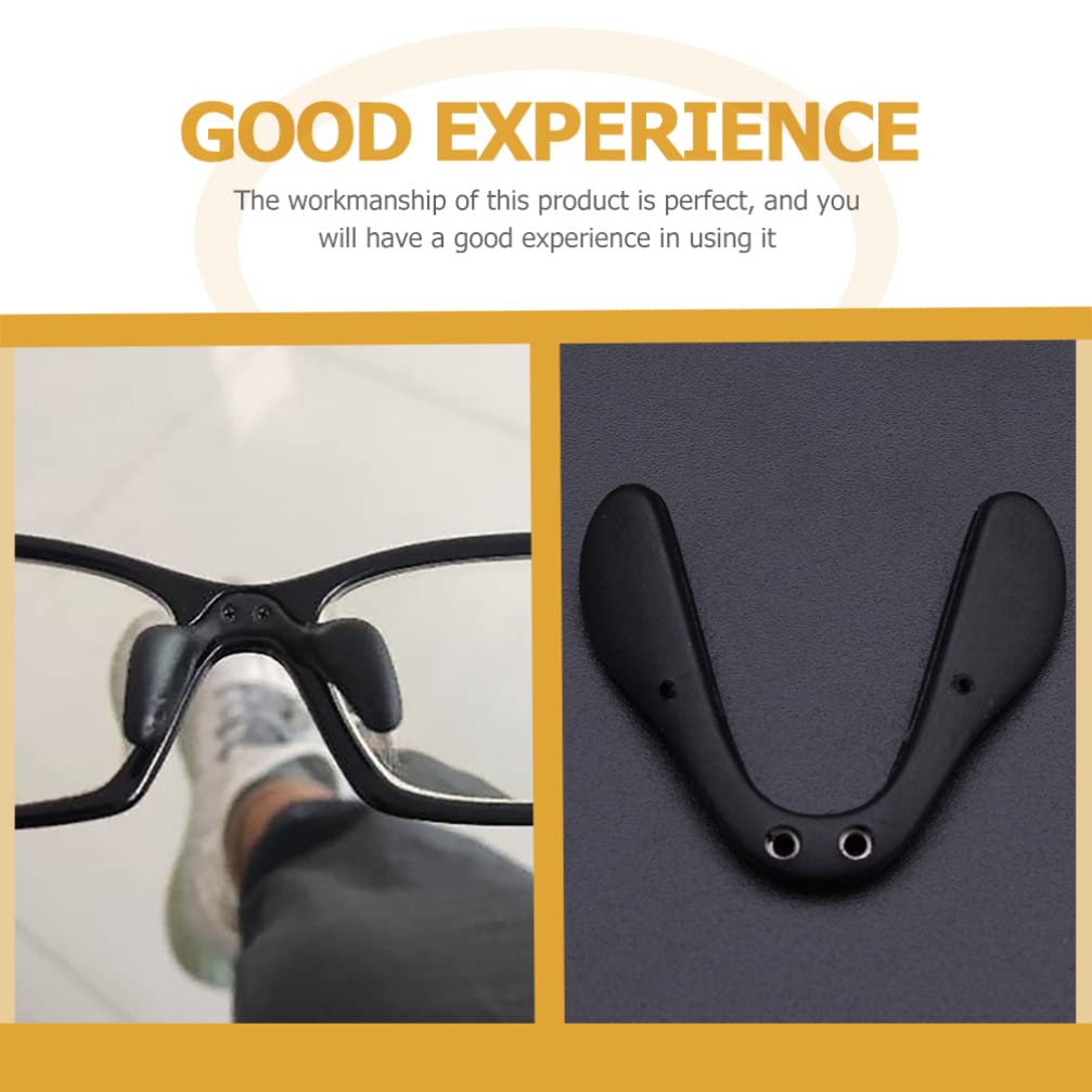 Operitacx Adjustable Glasses Nose Pads High Grade Metal Rubber Comfortable Safe Reduces Nose Burden Universal Fit for Sunglasses Glasses