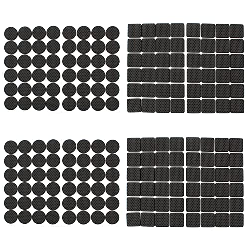 Dylan-EU 120 Pièces Patins en Feutre Auto-Adhésifs Patin Antiderapant Meuble Coussinets de Meubles en Feutre Protecteur de Meubles Léger Auto-Adhésif Pads pour Meubles, Tables Et Chaises, Noir