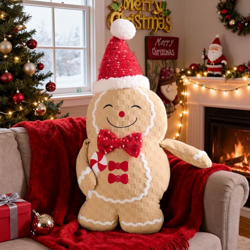Lanpn Lebkuchenmann Weihnachtskissen, Lebkuchen Weihnachts Kissen...
