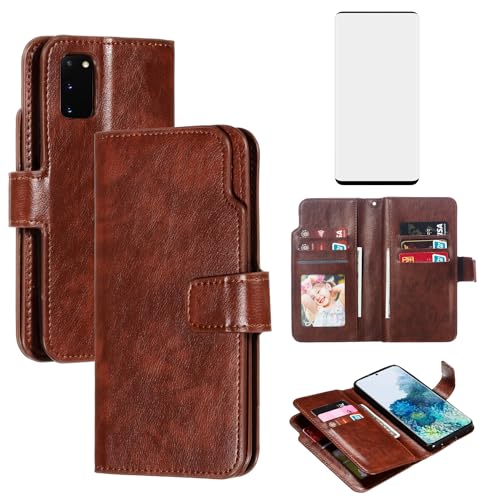 Coque Samsung S20 5G rabat portefeuille Asuwish verre trempé étui Galaxy S20S UW G5 6,2"