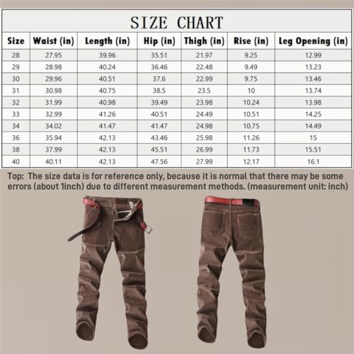 Men's Classic-Fit Corduroy Pant,Lightweight Flat-Front Casual Loose Stretch Pant,Fall Winter Straight Chino Trousers for Men2