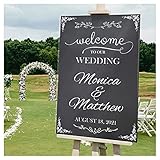 Welcome to Our Wedding, Custom Wedding Sign, Wedding Welcome Sign, Chalkboard Sign, Wedding Party...
