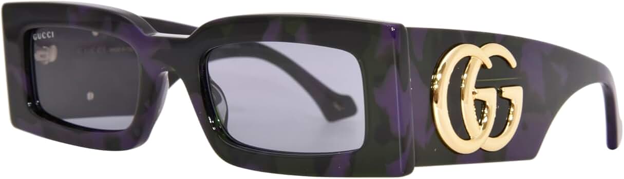 Gucci GG1425S 003 Sunglasses Women's Havana-Purple-Green/Grey