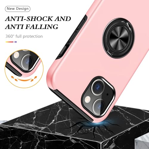 Coque compatible avec iPhone 15 antichoc fini les chutes grâce à l'anneau béquille - 3