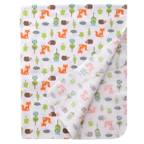 Image of Gina Era Cotton Flannel Receiving Blankets Baby 8 Pcs, Baby Swaddle Blankets, Baby Flannel Blanket 30 X 30 Inch for Boy Girl (Style-14)