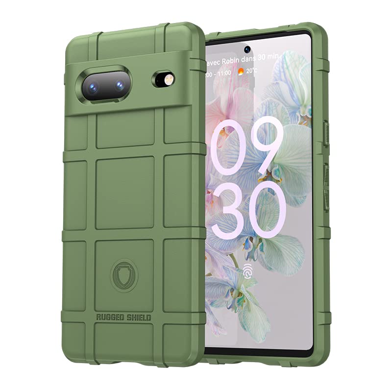 Case Compatible with Google Pixel 7A Shockproof Anti-Drop TPU Soft Shell Cover Green