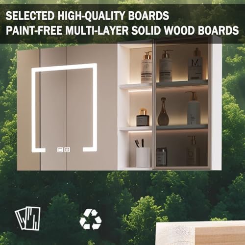 Stylish 2-Door Mirrored Bathroom Storage Cabinet - Versatile 100cm Mirror Cupboard for Home, Hotel & Rental Use - Elegant Organization Solution for Any Bathroom Space