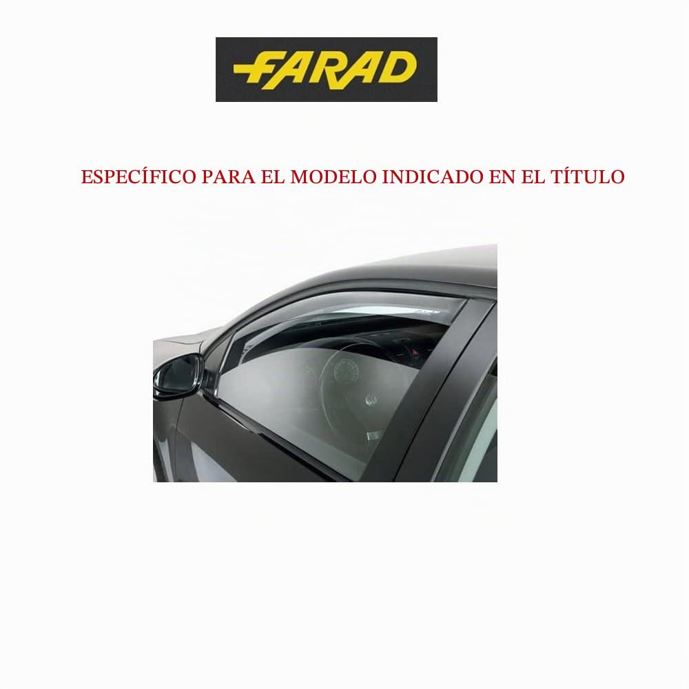 Compatible con Renault KADJAR 5P 15 in POI 12.615 Farad Pareja DE DEFLECTORES para Lluvia Y Viento PROTECCIÓN Viento para Ventana Deflector para Coche Glass Air