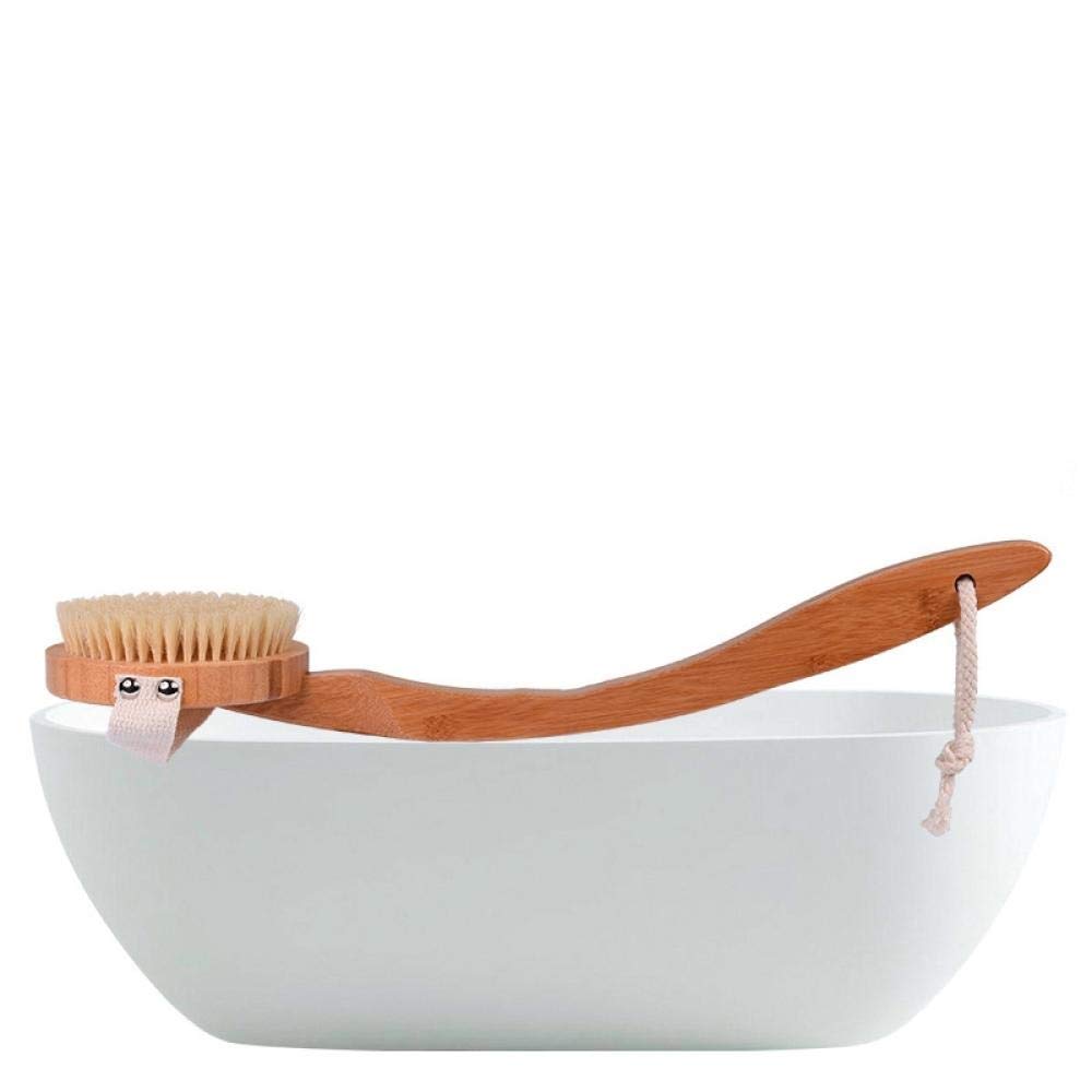 Szczotka prysznicowa 1PC szczotka do ciała bambusowa szorowarka do pleców długa rączka szczotka do kąpieli pod prysznic naturalne włosie sucha skóra bambusowe szczotki do ciała