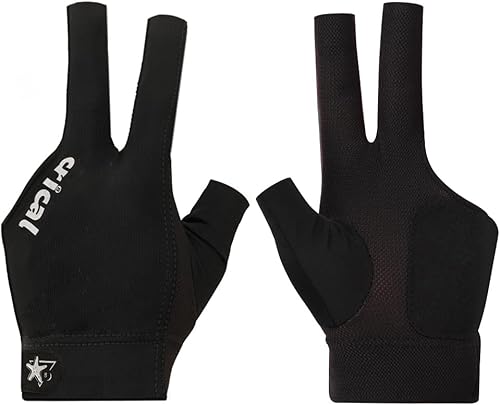 Miniatura 11 de CRICAL Guante de billar profesional para piscina, diseño de 3 dedos con licra gruesa y agarre antideslizante para hombres y mujeres, accesorios