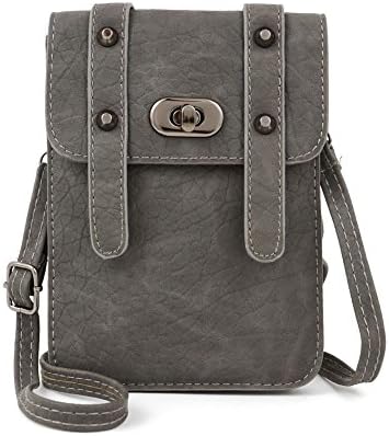 Leather Smartphone Mini Shoulder Bag Crossbody Purse Cell Phone Pouch Wallet