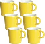 HomEdge Mini Coupe expresso procélaine, 4 Ounces / 120 ml Mini tasses de café Démitasse en céramique pour Espresso, Tea- Set de 6, Turquoise