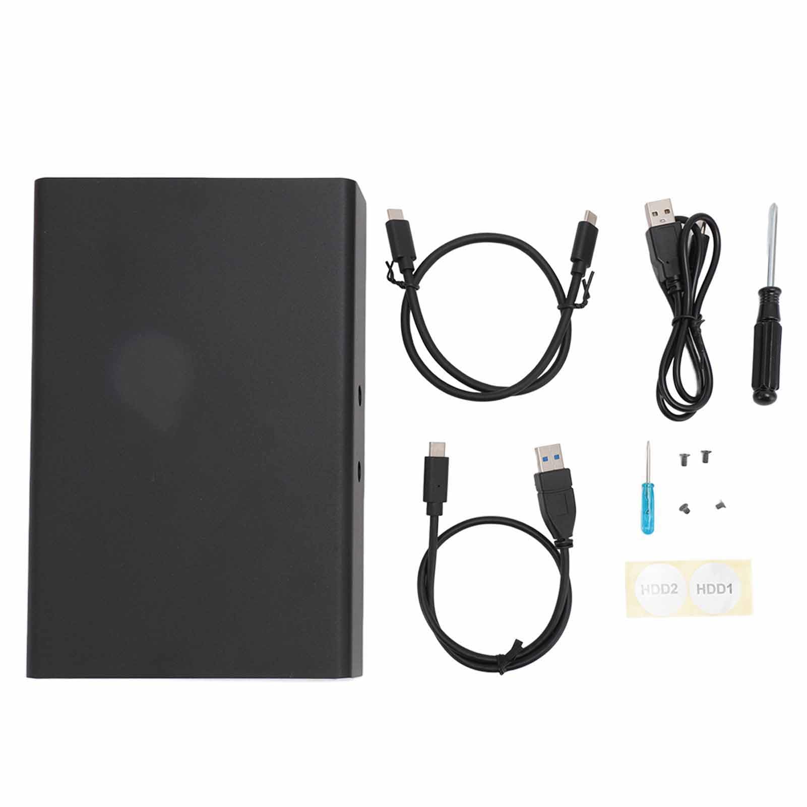Boîtier Disque Dur Double Baie USB-C 10 Gbit/s - Supporte 2 SSD/HDD Jusqu'à 12 To - Pour Stockage Données Professionnel - 8