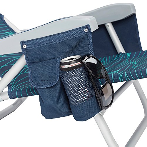 Lightspeed Outdoors Reclining Beach Chair | Lightweight Folding Chair (Blue Wave) - Image 5