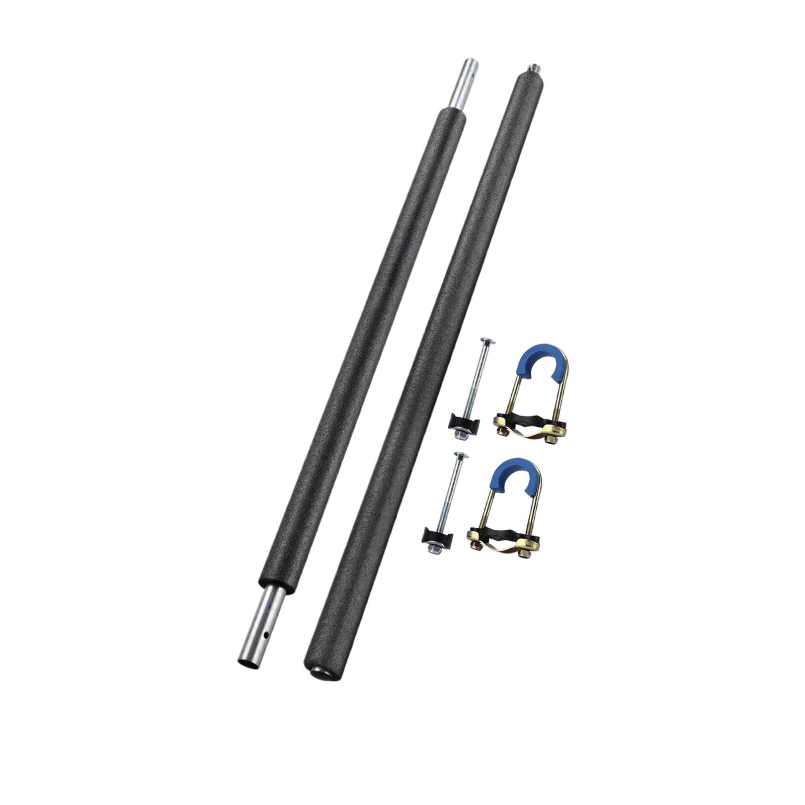 perfk 1x Lower, 1x Upper Trampoline Poles Easy to Install Replacement for 10ft-16ft Trampoline, Straight Pole