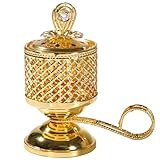 Detentore del bruciatore di incenso arabo Golden Metal Incense Bruciatore Vintage Incenso per la meditazione di yoga dell