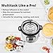 Stackable Stainless Steel Insert Pans - Inserts for Instant Pot - Pan for Instapot - Accessories for Instant Pot- FITS 6 QT and Above - Single Size - Pressure Cooker Steamer Pan Accessories