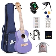【Premium Materials】When you first saw Winzz ukulele, you could be attracted by its delicate appearance, but it is not a toy. Selected basswood body, maple fretboard bridge, those quality materials provide a clear and crisp tone to the ukulele. The wh...