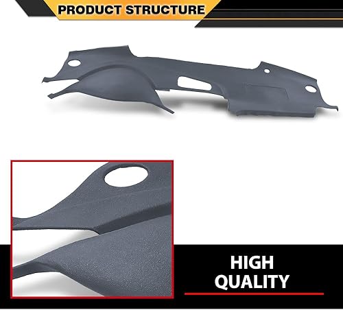 Miniatura 7 de Cubierta de tablero Compatible con Acura TL 2004 2005 2006 2007 2008 Cubierta de tablero Gris claro Material TPE