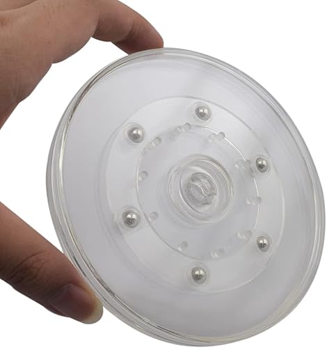 Miniatura 3 de MARRTEUM Paquete de 1 plato giratorio de acrílico Lazy Susans de 5 pulgadas, bandejas giratorias redondas con rodamientos de bolas de acero para