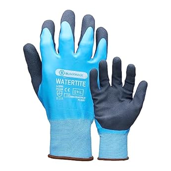 Foto di Blackrock Guanti impermeabili Watertite, guanti da lavoro uomo donna unisex, protettivi, in lattice per intemperie, da giardinaggio, elasticizzati, destreggiati, per lavori pesanti, lavaggio auto