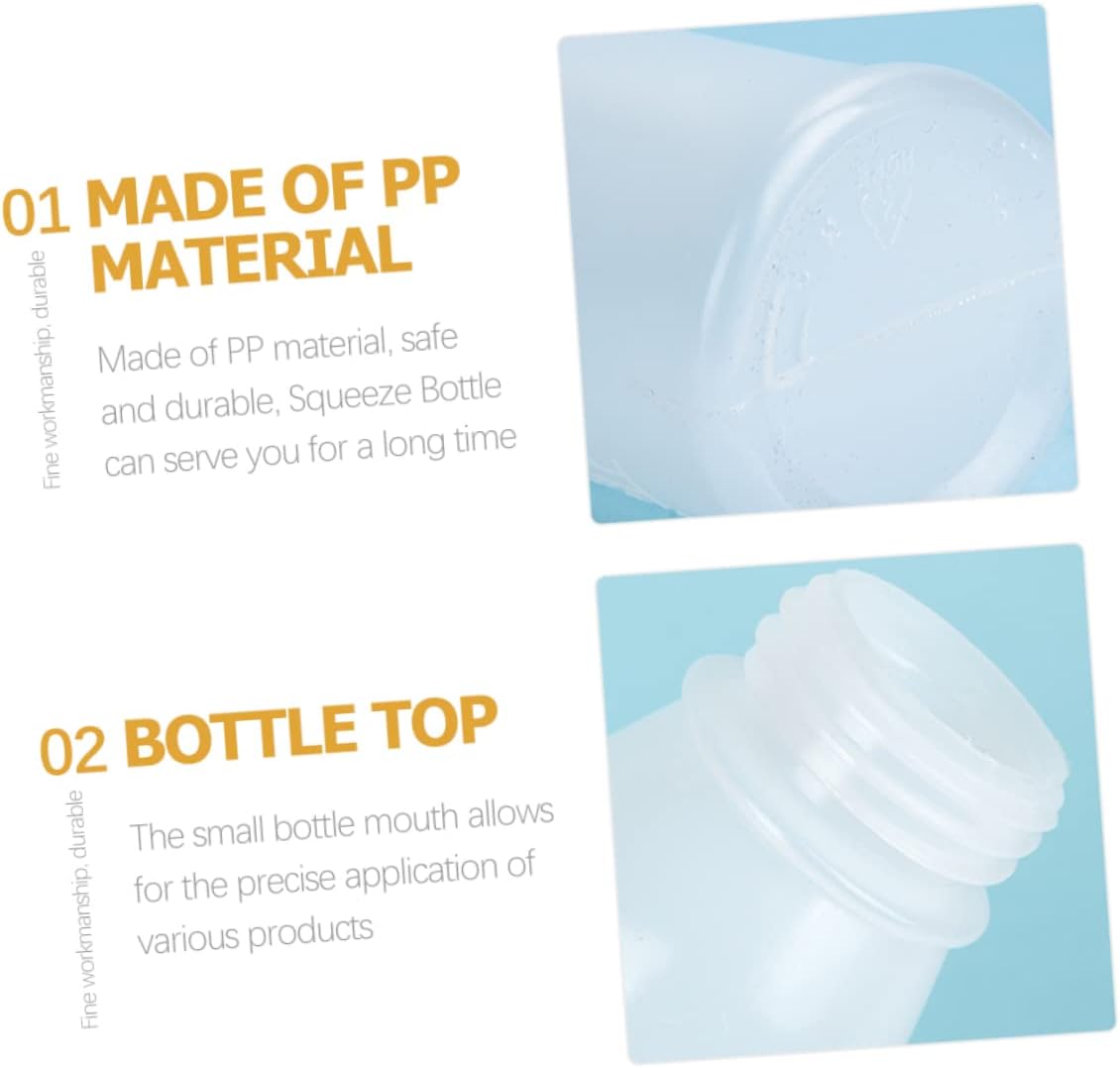 MERRYHAPY 6pcs Squeeze Applicator Bottles for Hair Coloring and Styling Lightweight Design Graduated Scale for Precise Dispensing and Easy Refilling