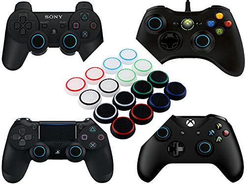 10 Pcs Silicone Cap Joystick Thumb Grip Protect Cover for Ps3 Ps4 Ps5 Xbox 360 Xbox One Xbox Series X Wii U NSwitch Pro Controllers Game Controllers