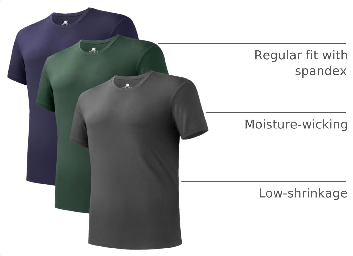 DAVID ARCHY Men's Bamboo Rayon Breathable Crew Neck Undershirts 3/5 Pack