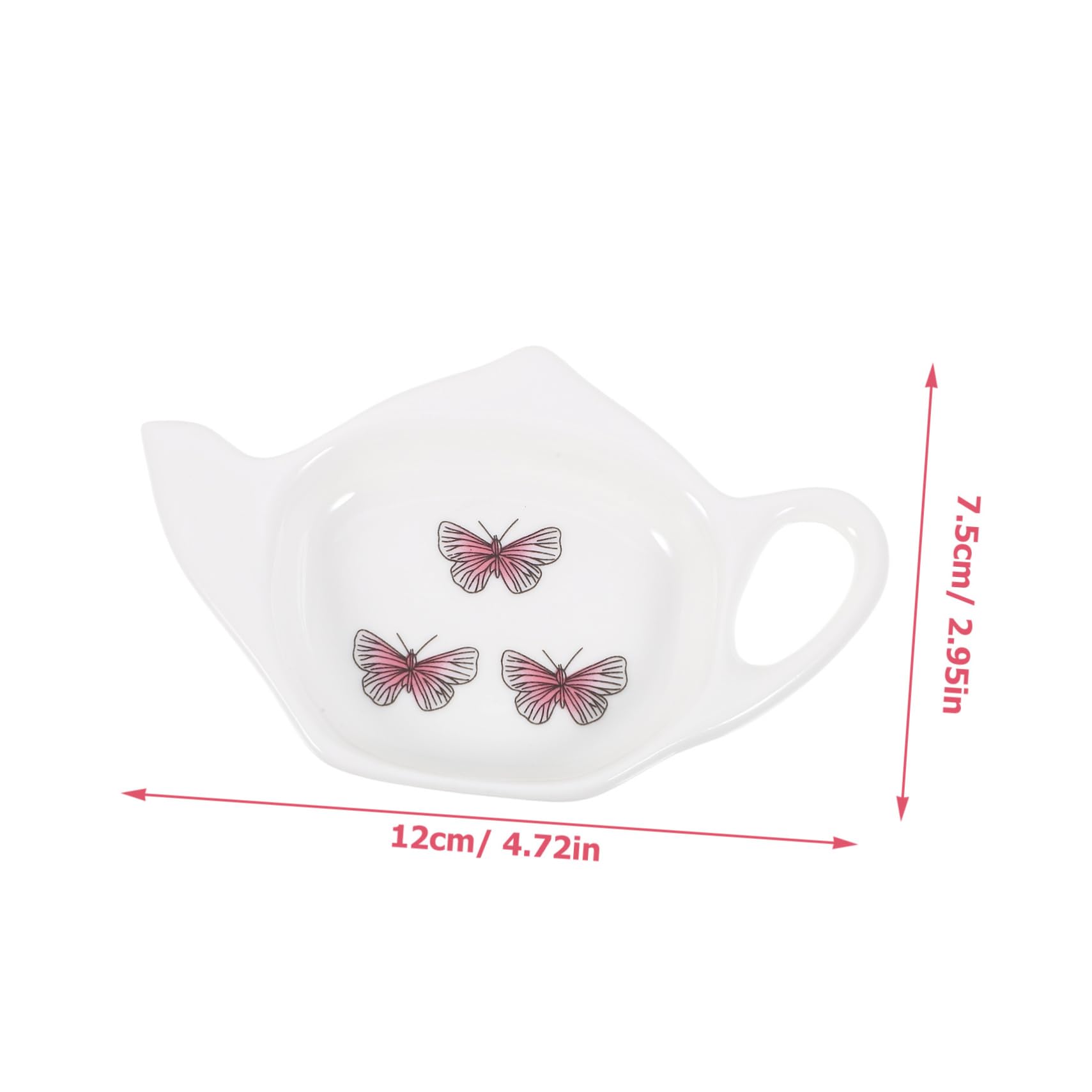 Mikinona Ceramic Teabag Tray Teapot Shape Reusable Teabag Holder for Kitchen Elegant Tea Bag Organizer for Tea Lovers Ceramic Dish for Homes Tearooms