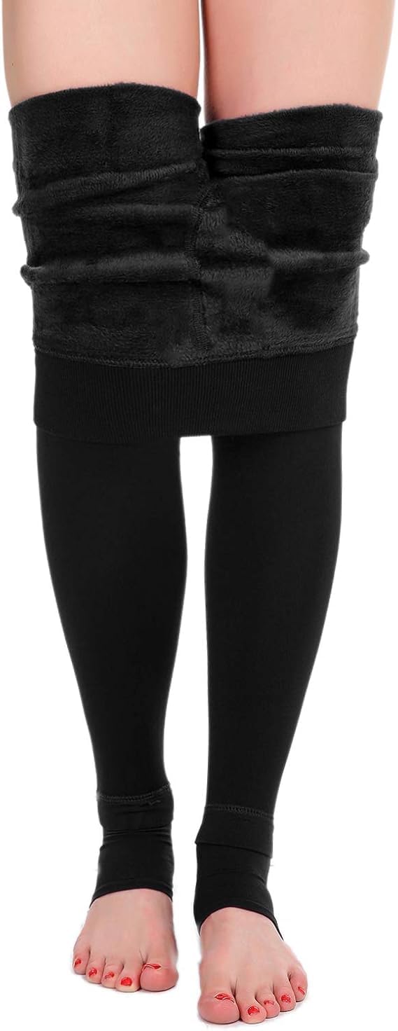 Fleece Lined Leggings Women Winter Warm Thick Tights Thermal Velvet Pants Tummy Control Soft Stretchy-image-27