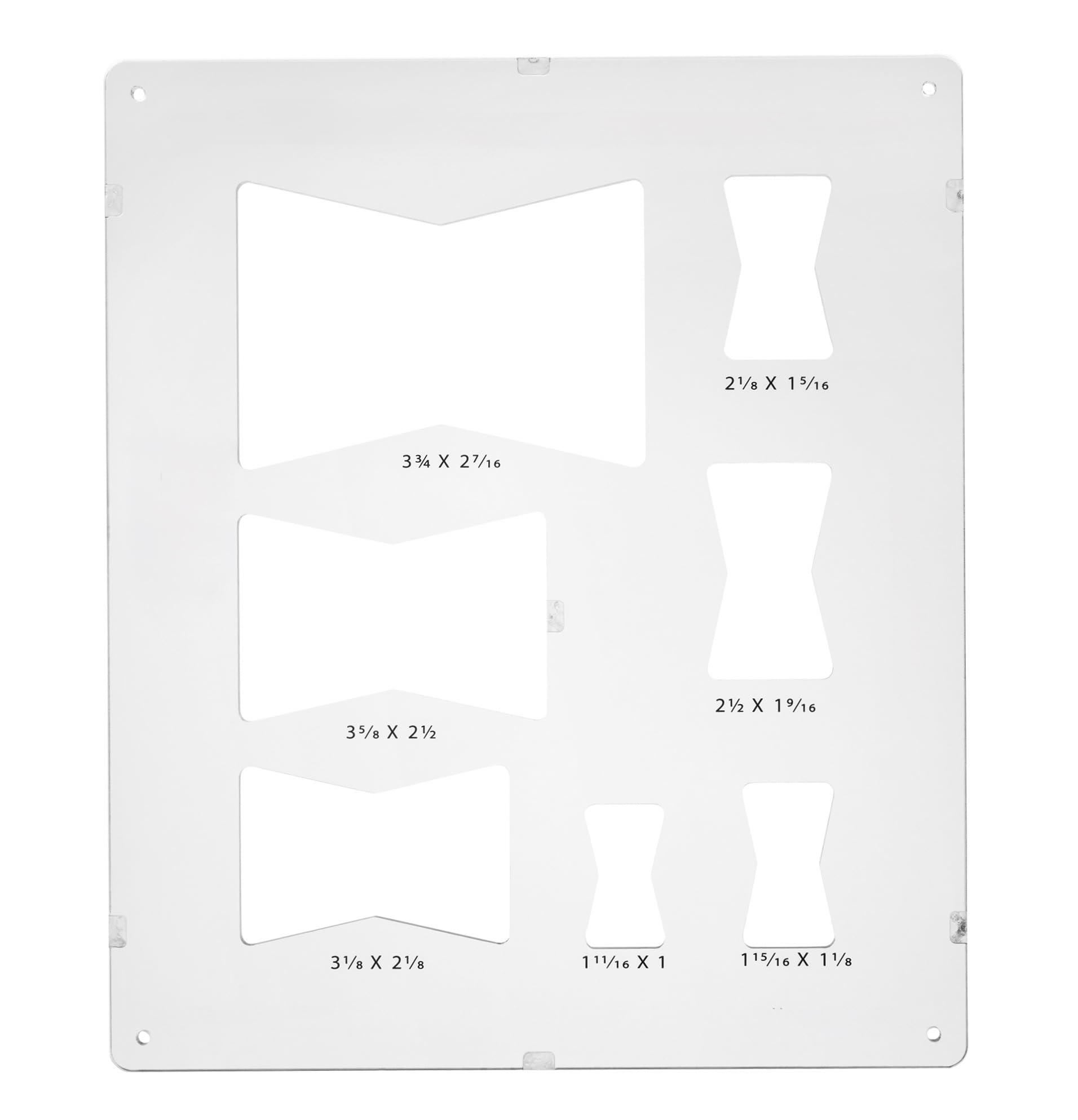 Jasper 100 | 7 in 1 Butterfly Key Inlay Router Jig Woodworking Template | Decorative Bow Tie Stencils Wood Carving Tool | Rout Both Inlay Keys & Matching Mortises | (Transparent)