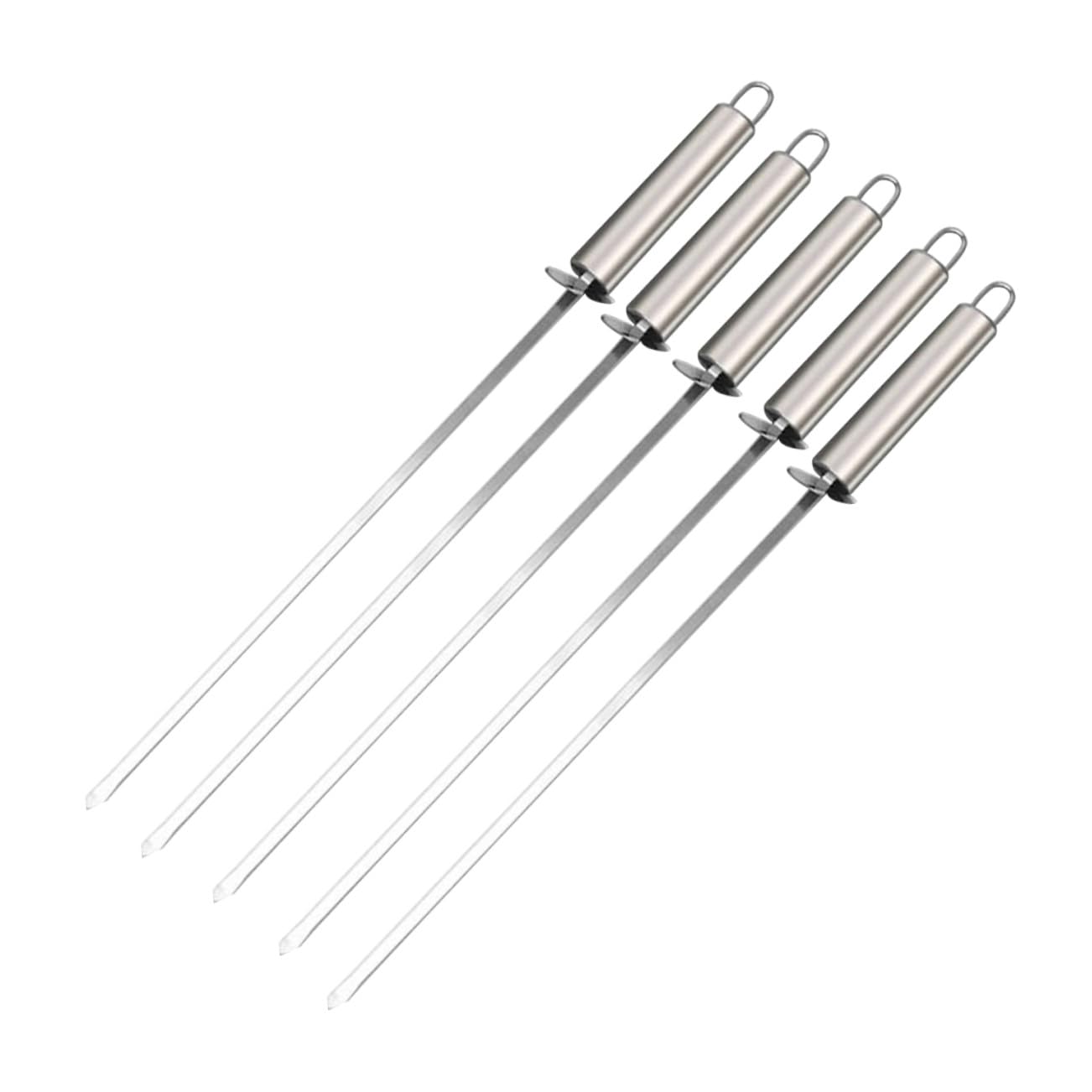 Toddmomy Brochetas de Barbacoa 10 de Acero Inoxidable Diseño Ergonómico con Mango Resistente al Calor para Aperitivos y Verduras Ideales para Picnic y Senderismo