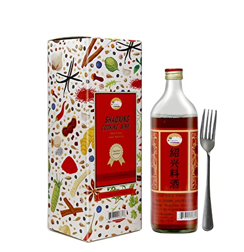 SHAOHSING RICE COOKING WINE 640ML(21.7 Fl, OZ) (Ying Feng Brand) Comes With Free Inspiration Spoon. (1 Bottle)