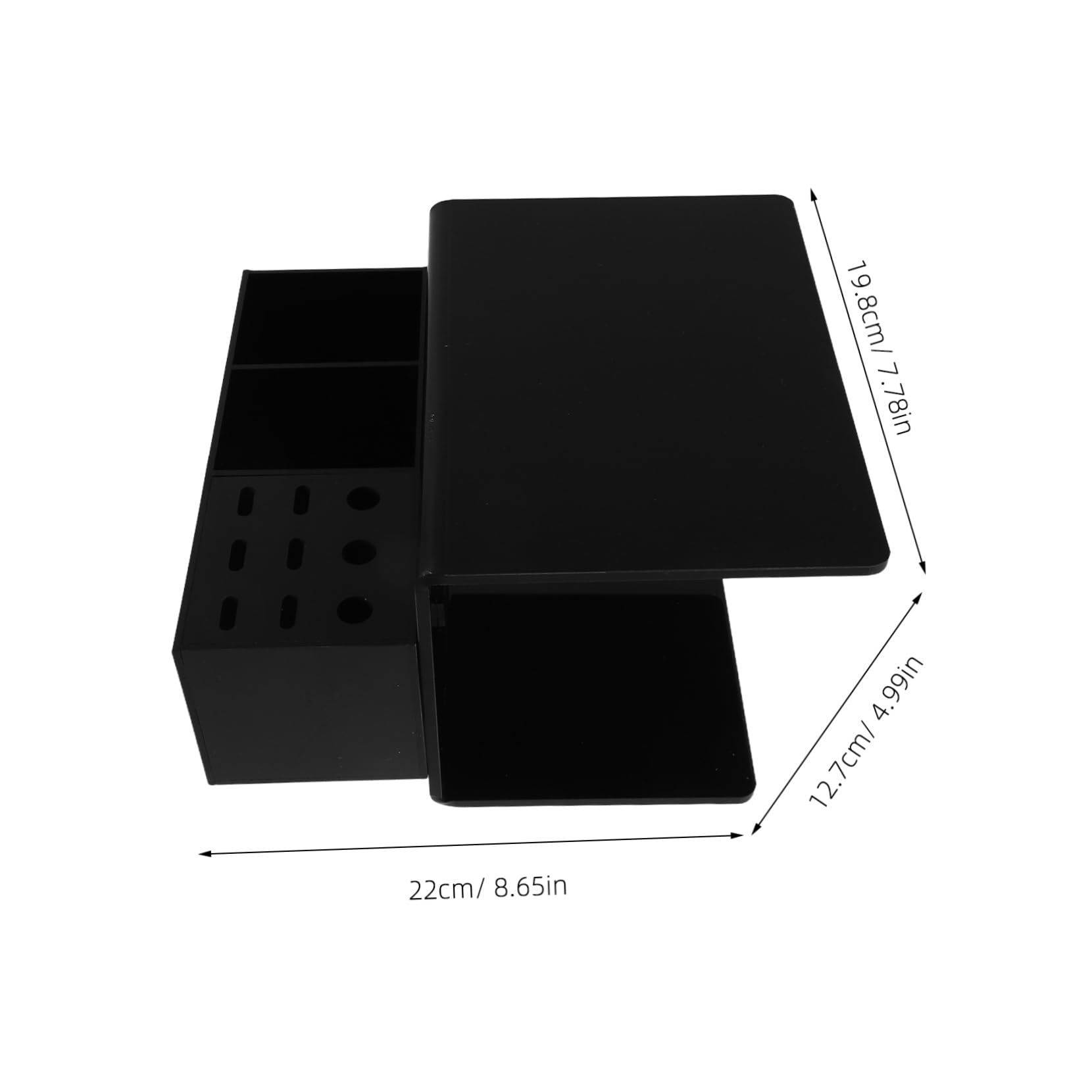 minkissy Organizador de Pestañas con Almohadilla Desmontable para Salón Estante Negro para Almacenamiento y Soporte Ergonómico de Herramientas de Extensión de Pestañas Precisión y Comodidad