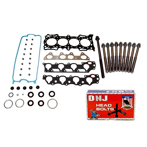 Image of DNJ HGB214 Engine Cylinder Head Gasket Set with Head Bolt Kit, Complete Repair Set for 1998-2002 Acura Honda Accord CL Odyssey 2.3L L4 16V SOHC 2254cc