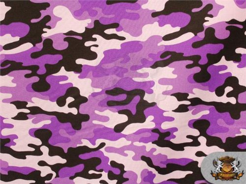 Premium 100% Cotton Camouflage Quilt Fabric - 45" Wide - Versatile Prints for Costumes and Home Décor, Sold by the Yard (Purple)