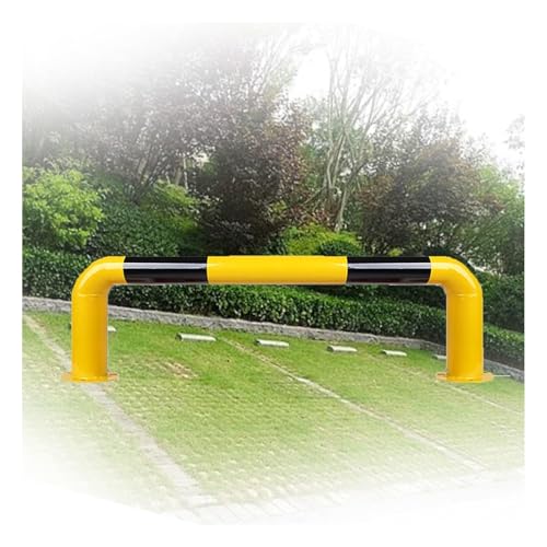 U Shape Security Bollards for Driveway, Warehouse & Garage - Steel Car Blocker with Reflective Warning Strips (120x30cm)(150x30cm)