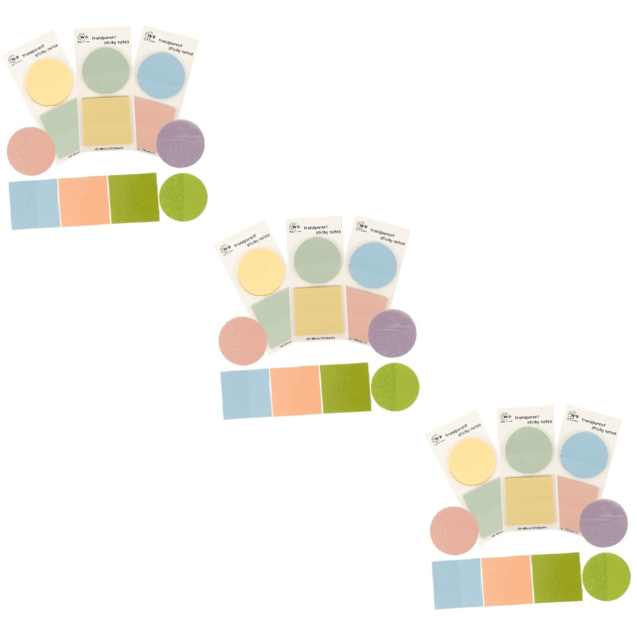 HOMSFOU 18 Set Note Adesivi Colorati Memo Portatili e Decorativi Rotondi per Scuola Ufficio e Casa