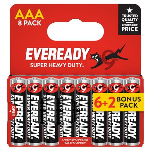 Eveready Super Heavy Duty Carbon Zinc AAA 8 Pack