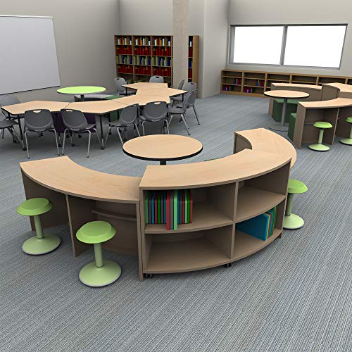 Image of Learniture Adjustable-Height Active Motion Stool w /Circular Seat - Flexible Seating for School Classroom, Office or Home - Black (LNT-NUS800-BK-SO)